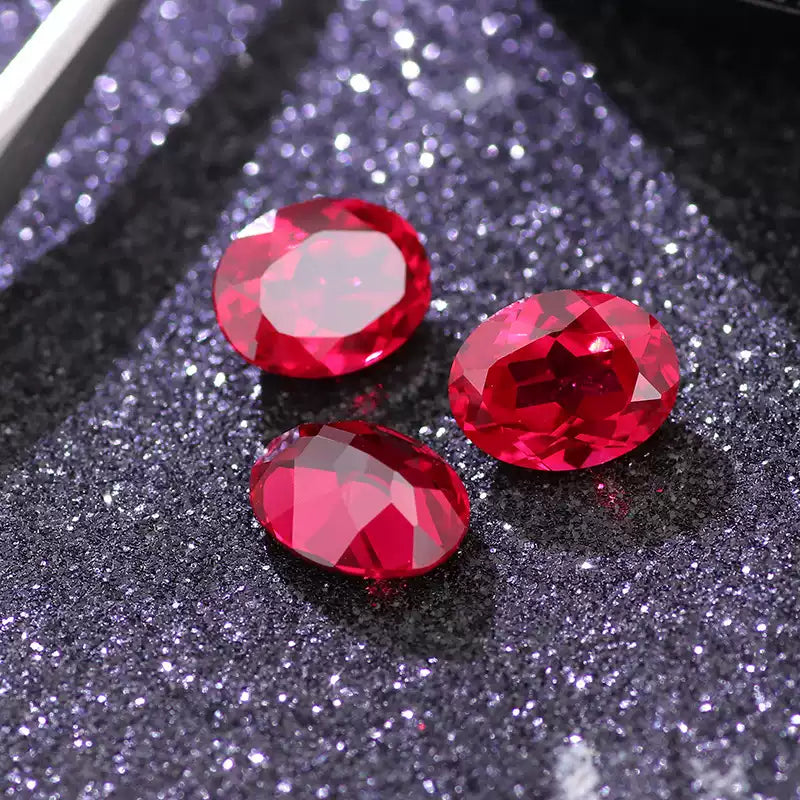 Pigeon Blood Lab-Grown Ruby · Oval · Czochralski