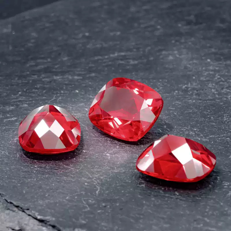 Pigeon Blood Lab-Grown Ruby · Cushion · Czochralski