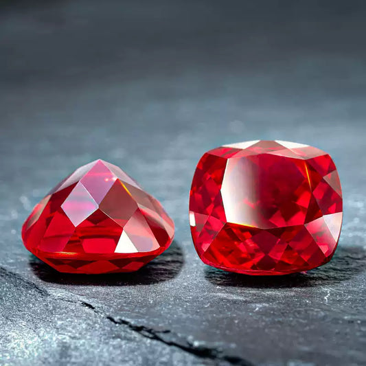 Pigeon Blood Lab-Grown Ruby · Cushion · Czochralski